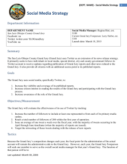 Social Media Strategy - California Grand Jurors` Association