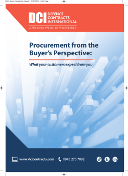 DCI Industry Insight - Procurement from the Buyer`s