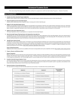 Identify at least three potential sites for each desired internship