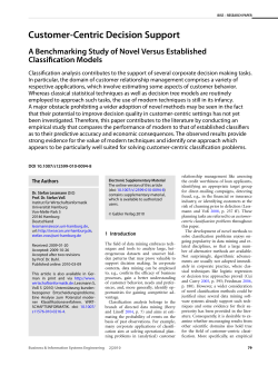 Customer-Centric Decision Support