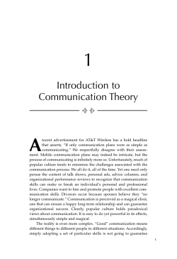 Introduction to Communication Theory