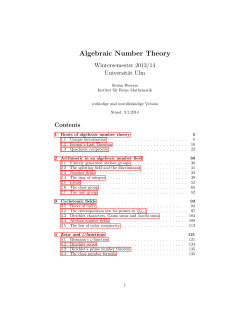 Algebraic Number Theory