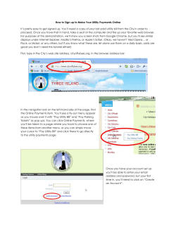 How to Sign up to Make Your Utility Payments