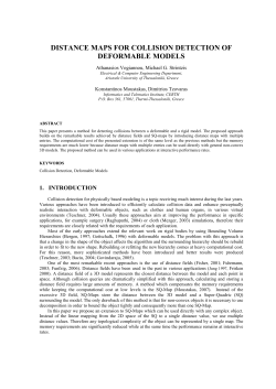 distance maps for collision detection of deformable models