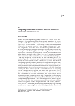 Integrating Information for Protein Function Prediction