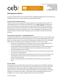 Debt Repayment Options