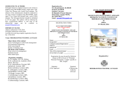 Seminar Brochure - Mizoram Polytechnic, Lunglei