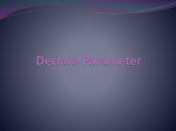Declare Parameter