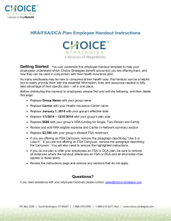Choice Strategies HRA Instructions