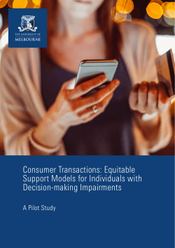 Consumer Transactions: Equitable Support Models for Individuals