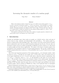 Increasing the chromatic number of a random graph, J. of