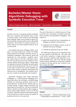 Algorithmic Debugging with Symbolic Execution Trees
