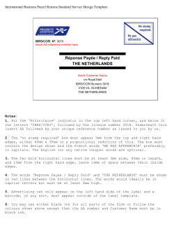 European Goods Return Service Design Template
