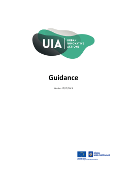 Guidance - Urban Innovative Actions
