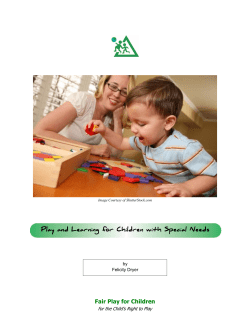 Play and Learning for Children with Special Needs