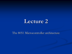 The 8051 microcontroller