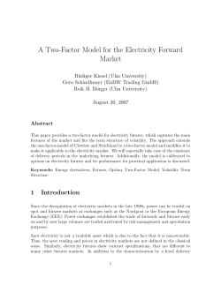 A Two-Factor Model for the Electricity Forward Market