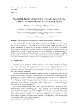 Augmented Reality Game Control of Handy Devices Using a Triaxial