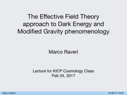 The Effective Field Theory approach to Dark Energy and Modified