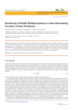 Sensitivity of Health Related Indices is a Non
