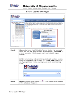How To Use the UPK Player
