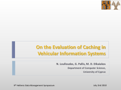 On the Evaluation of Caching in Vehicular Information Systems