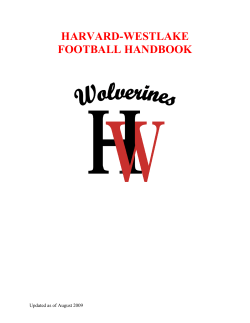 harvard-westlake football handbook - Harvard
