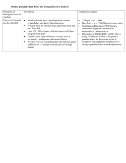 Outline principles that define the biological level of analysis