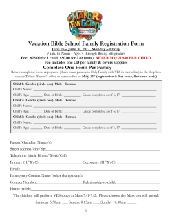 Holy Family*s Vacation Bible School