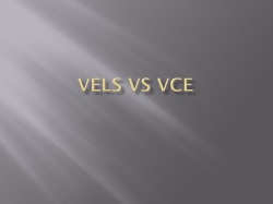 VELS vs VCE - AEG1669F-Computing