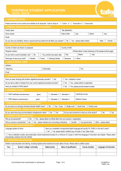 Overseas Student Application