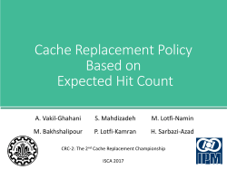 Presentation - Cache Replacement Championship