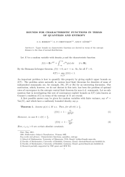 BOUNDS FOR CHARACTERISTIC FUNCTIONS IN TERMS OF