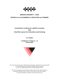 table of contents - Monash University