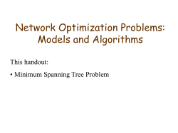 Network Models: Minimum Spanning Tree
