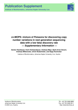 cn.MOPS - Institute of Bioinformatics