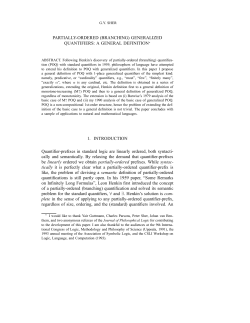 Partially-Ordered (Branching) Generalized