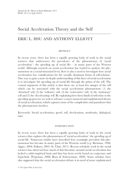 Social Acceleration Theory and the Self