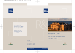 Rules of Golf - Golf Australia
