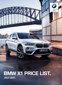 BMW X1 PRICE LIST. - bmwgroup