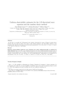 Uniform observability estimates for the 1