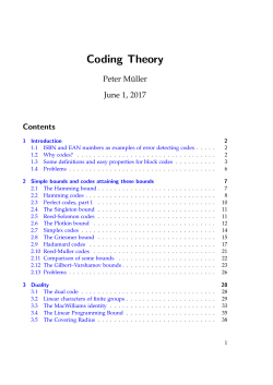 Coding Theory