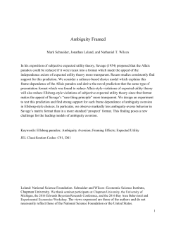 Ambiguity Framed - Chapman University