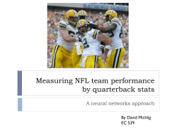 Measuring NFL team performance by quarterback stats
