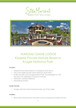 MAKUMU GAME LODGE Klaserie Private Nature Reserve Kruger