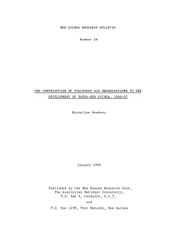 The Contribution of Voluntary Aid Organisations to the Development