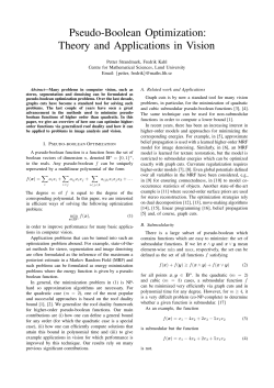 Pseudo-Boolean Optimization: Theory and Applications in Vision