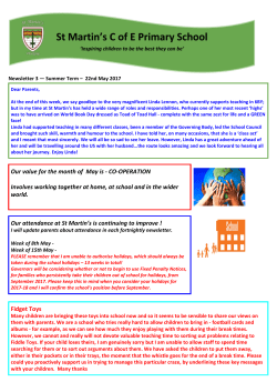 Our value for the month of May is COOPERATION Involves working