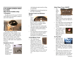 FLIP-DOWN SCREEN VIDEO PLAYERS (Rear Bunk