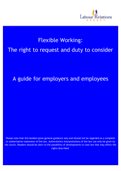 Flexible Working: The right to request and duty to consider A guide